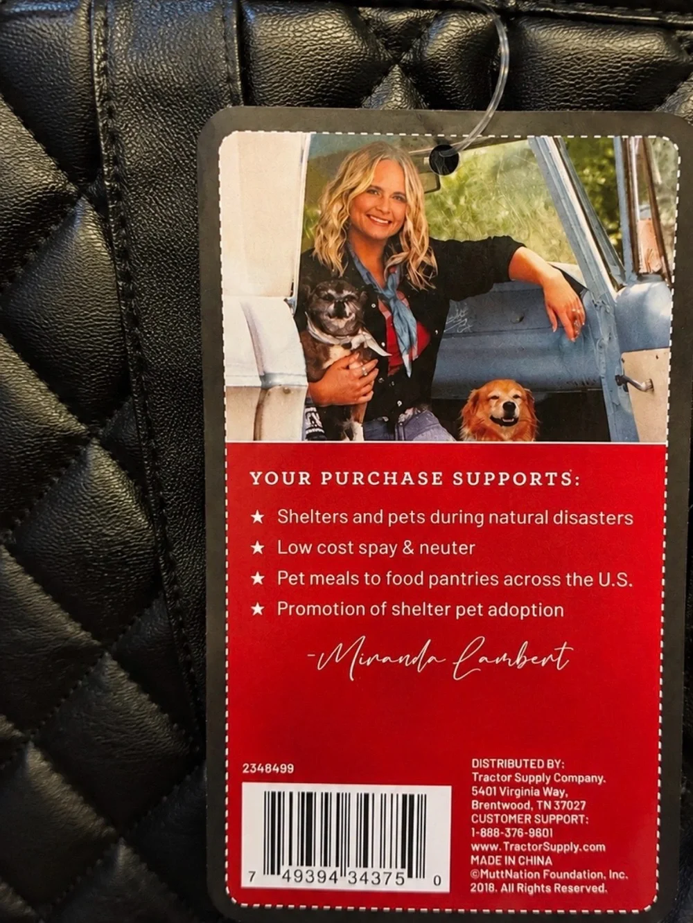 MuttNation Miranda Lambert Black Quilted Pet Storage Tote Plush Dog NWT Bundle